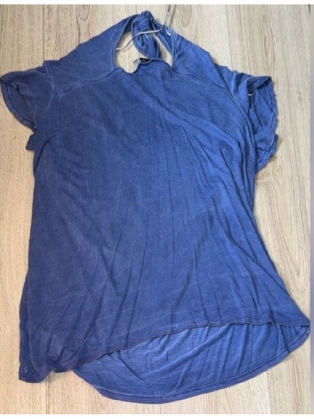 Joseph a Blue Short Sleeve Tie-Back Top shirt